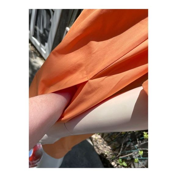 SOLD Lafayette 148 Sedwick Dress Shirt Tent Tanned Coral Cotton Tangerine - Picture 13 of 16